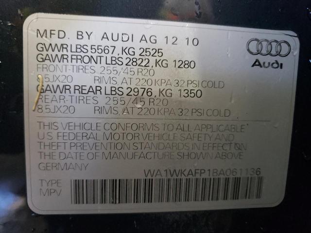 WA1WKAFP1BA061136 - 2011 AUDI Q5 PRESTIGE 灰色 照片 12