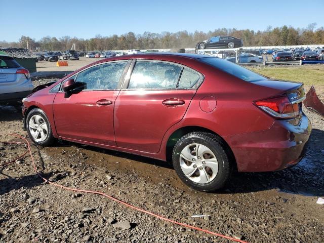 2HGFB2F56DH580134 - 2013 HONDA CIVIC LX BURGUNDY photo 2