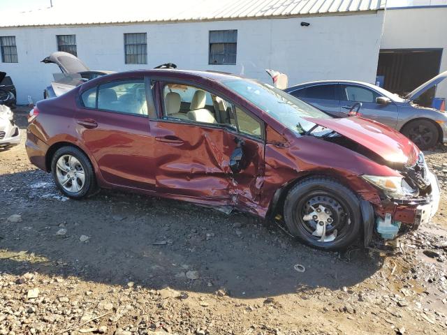 2HGFB2F56DH580134 - 2013 HONDA CIVIC LX BURGUNDY photo 4