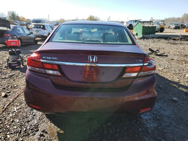 2HGFB2F56DH580134 - 2013 HONDA CIVIC LX BURGUNDY photo 6