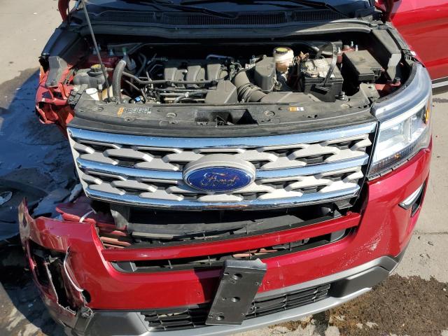 1FM5K8D84JGA67980 - 2018 FORD EXPLORER XLT RED photo 12