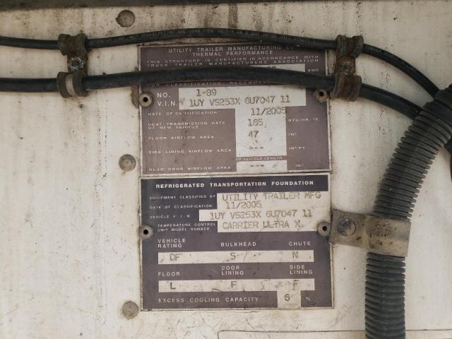 1UYVS253X6U704711 - 2006 UTILITY TRAILER Սպիտակ լուսանկար 10