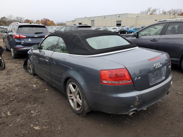 WAUDF48H98K002859 - 2008 AUDI A4 2.0T CABRIOLET QUATTRO BLUE photo 2