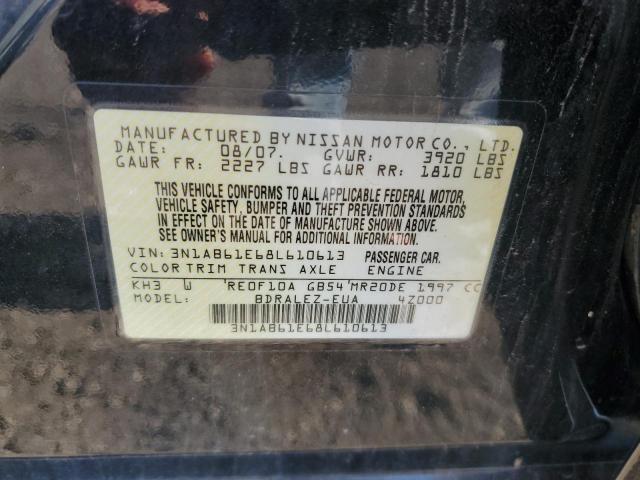 3N1AB61E68L610613 - 2008 NISSAN SENTRA 2.0 BLACK photo 13