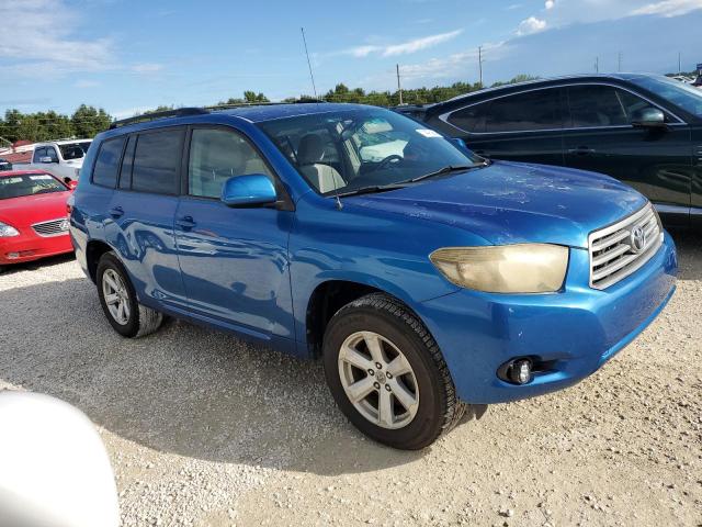 JTEDS41A382013282 - 2008 TOYOTA HIGHLANDER BLUE photo 4