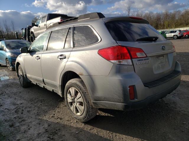 4S4BRCAC8B3410096 - 2011 SUBARU OUTBACK 2.5I SILVER photo 2