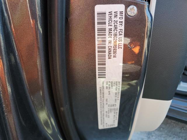 2C4RC1BG2MR593614 - 2021 CHRYSLER PACIFICA TOURING L Grafit foto 13