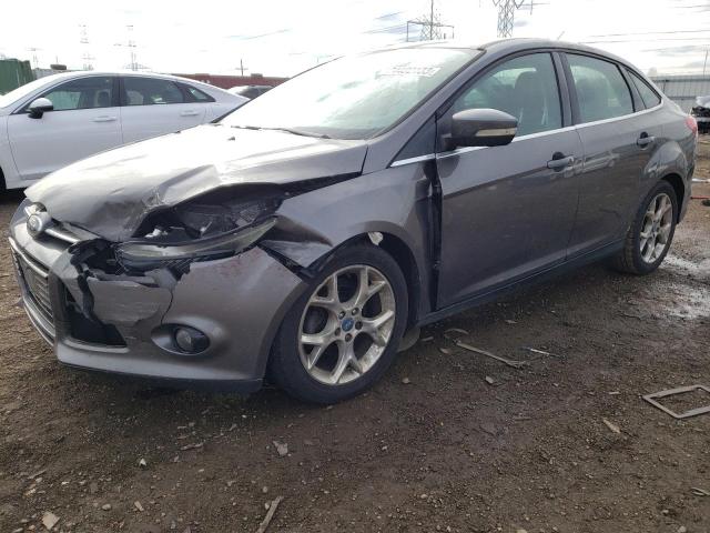 1FAHP3J27CL277530 - 2012 FORD FOCUS TITANIUM GRAY photo 1