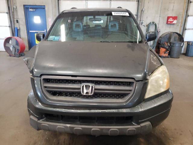 2HKYF18563H594978 - 2003 HONDA PILOT EXL BLUE photo 5