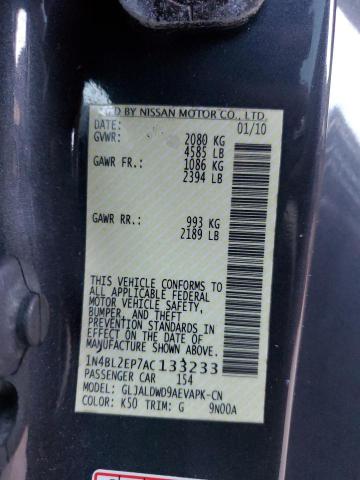 1N4BL2EP7AC133233 - 2010 NISSAN ALTIMA SR GRAY photo 12