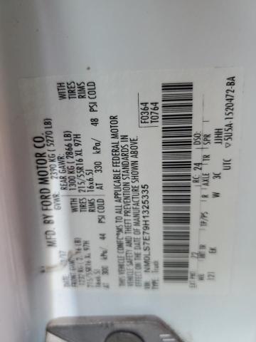 NM0LS7E79H1325335 - 2017 FORD TRANSIT CO XL WHITE photo 12