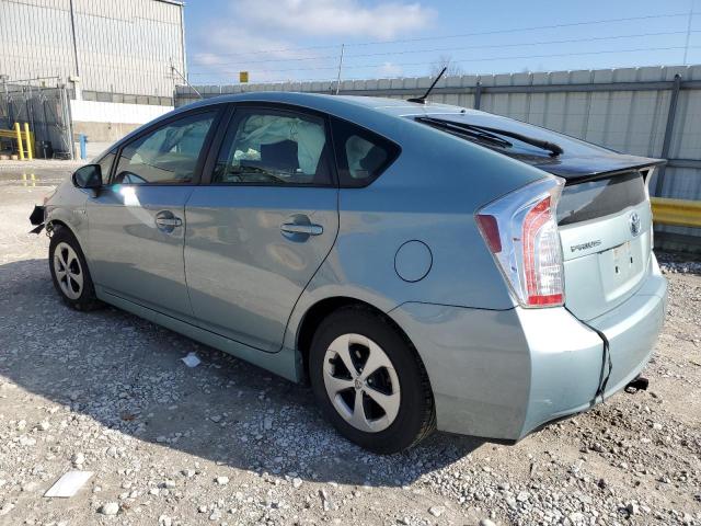 JTDKN3DU9F1947131 - 2015 TOYOTA PRIUS BLUE photo 2