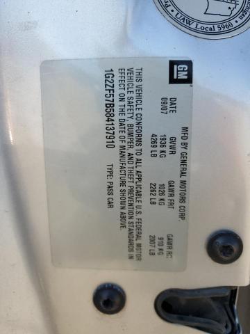 1G2ZF57B584137910 - 2008 PONTIAC G6 VALUE LEADER SILVER photo 12