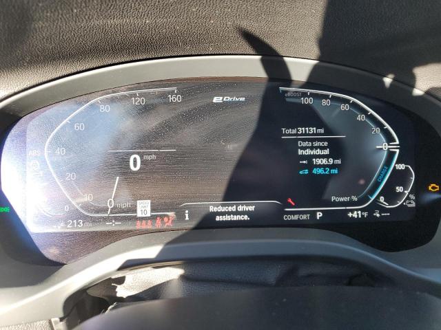 5UXTS1C00M9F02163 - 2021 BMW X3 XDRIVE30E WHITE photo 9