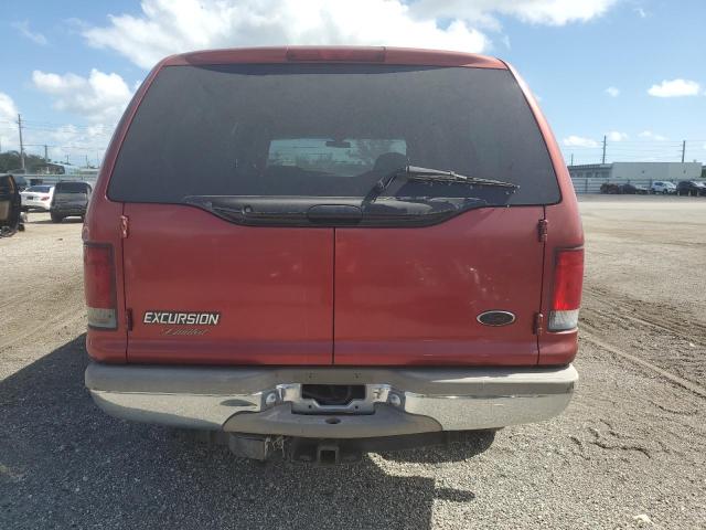 1FMNU43S7YEB35243 - 2000 FORD EXCURSION LIMITED RED photo 6