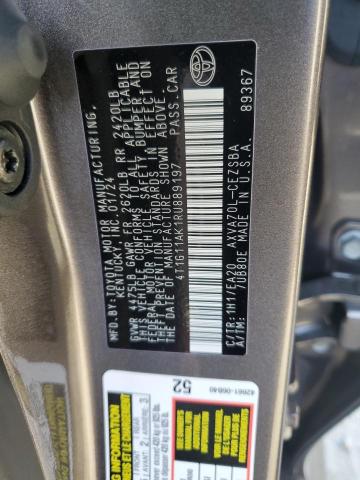 4T1G11AK1RU889197 - 2024 TOYOTA CAMRY SE NIGHT SHADE GRAY photo 13