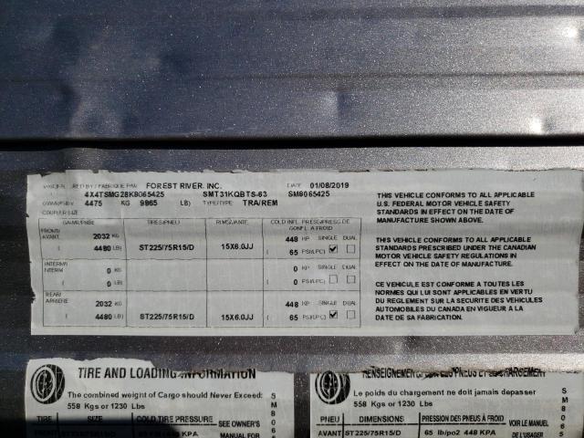 4X4TSMG28K8065425 - 2019 FORR SALEM Grau Foto 10