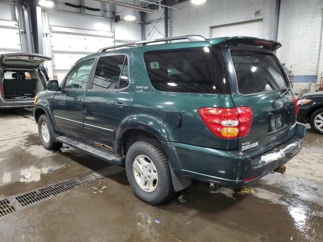 5TDBT48A71S048811 - 2001 TOYOTA SEQUOIA LIMITED GREEN photo 2