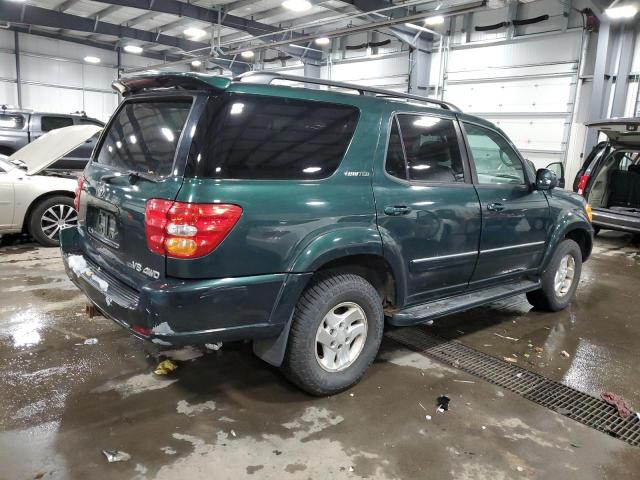 5TDBT48A71S048811 - 2001 TOYOTA SEQUOIA LIMITED GREEN photo 3