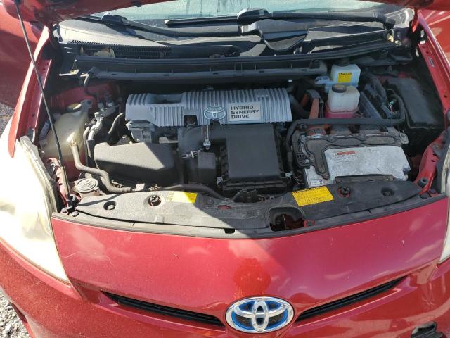 JTDKN3DU6C1542629 - 2012 TOYOTA PRIUS RED photo 11