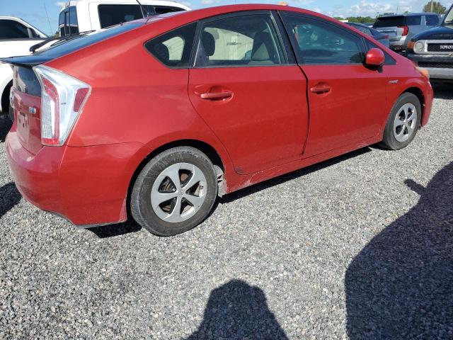 JTDKN3DU6C1542629 - 2012 TOYOTA PRIUS RED photo 3