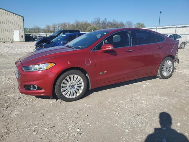 3FA6P0SUXER194779 - 2014 FORD FUSION TITANIUM PHEV RED photo 1