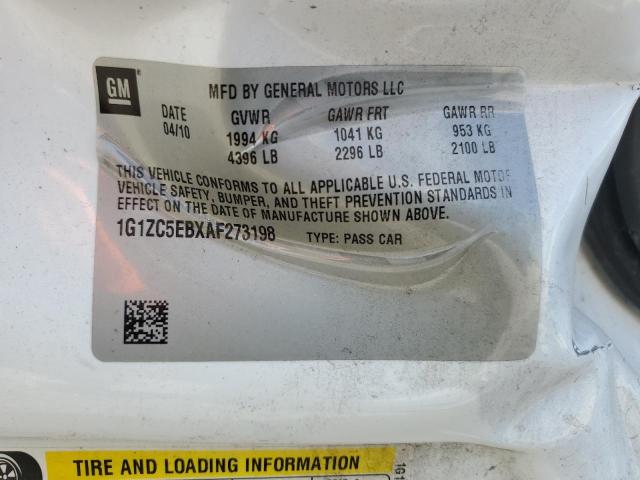 1G1ZC5EBXAF273198 - 2010 CHEVROLET MALIBU 1LT 白色 照片 12