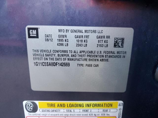 1G11C5SA8DF142669 - 2013 CHEVROLET MALIBU 1LT Mavi foto 13