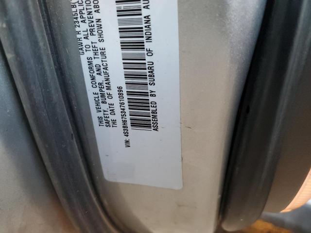 4S3BH675347610896 - 2004 SUBARU LEGACY OUTBACK AWP 银色 照片 12