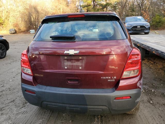 3GNCJNSB6GL243452 - 2016 CHEVROLET TRAX LS BURGUNDY photo 6