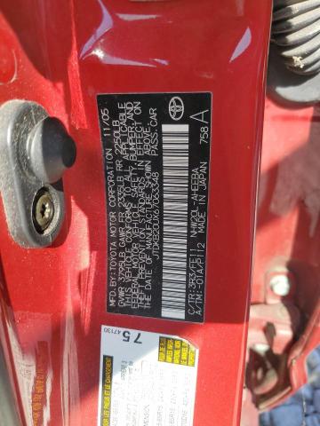 JTDKB20UX67063348 - 2006 TOYOTA PRIUS RED photo 12