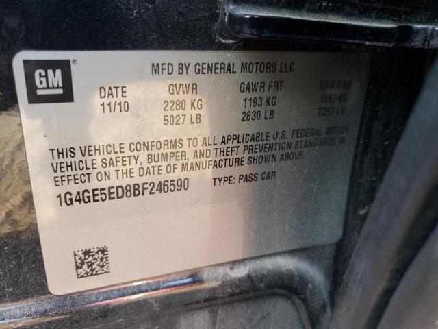 1G4GE5ED8BF246590 - 2011 BUICK LACROSSE CXS BLACK photo 13