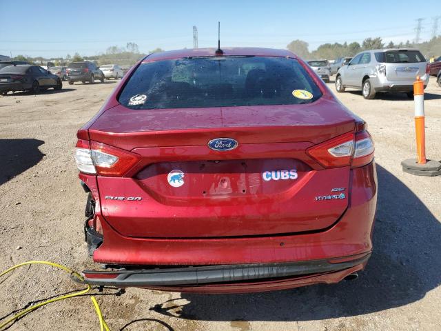 3FA6P0LU5ER140692 - 2014 FORD FUSION SE HYBRID RED photo 6