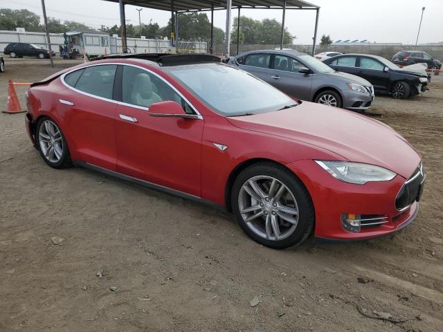 5YJSA1E21GF120794 - 2016 TESLA MODEL S 红色 照片 4