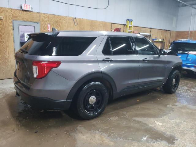 1FM5K8AB3MGA19780 - 2021 FORD EXPLORER POLICE INTERCEPTOR ნაცრისფერი ფოტო 3