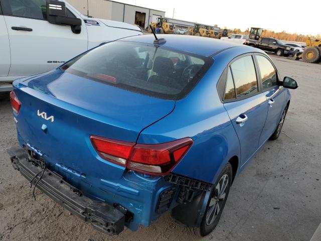 3KPA24AD5PE582136 - 2023 KIA RIO LX BLUE photo 3