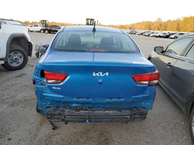 3KPA24AD5PE582136 - 2023 KIA RIO LX BLUE photo 6