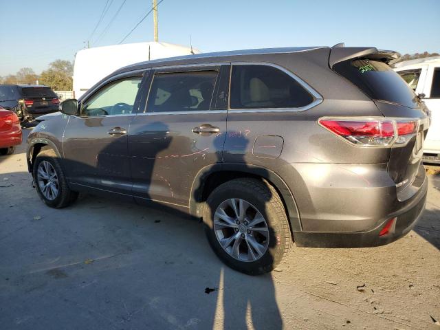 5TDKKRFH2FS084400 - 2015 TOYOTA HIGHLANDER XLE GRAY photo 2