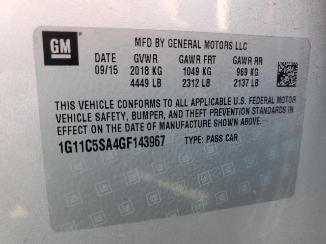 1G11C5SA4GF143967 - 2016 CHEVROLET MALIBU LIM LT 灰色 照片 13