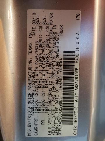 5TFUX4EN9DX020883 - 2013 TOYOTA TACOMA ACCESS CAB ვერცხლისფერი ფოტო 12