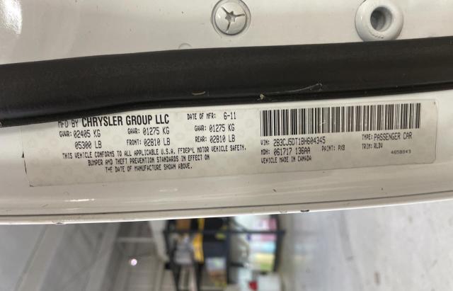 2B3CJ5DT1BH604345 - 2011 DODGE CHALLENGER R/T Blanco foto 10