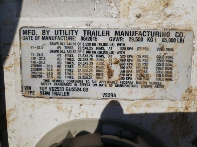 1UYVS2533GU552403 - 2016 UTILITY TRAILER Ağ foto 10