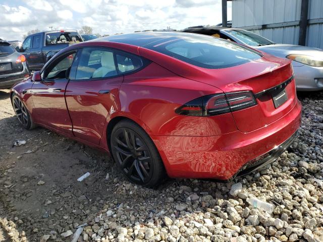 5YJSA1E56PF520196 - 2023 TESLA MODEL S RED photo 2