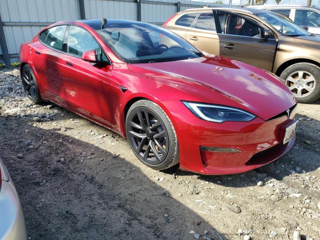 5YJSA1E56PF520196 - 2023 TESLA MODEL S RED photo 4