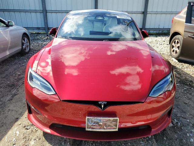 5YJSA1E56PF520196 - 2023 TESLA MODEL S RED photo 5