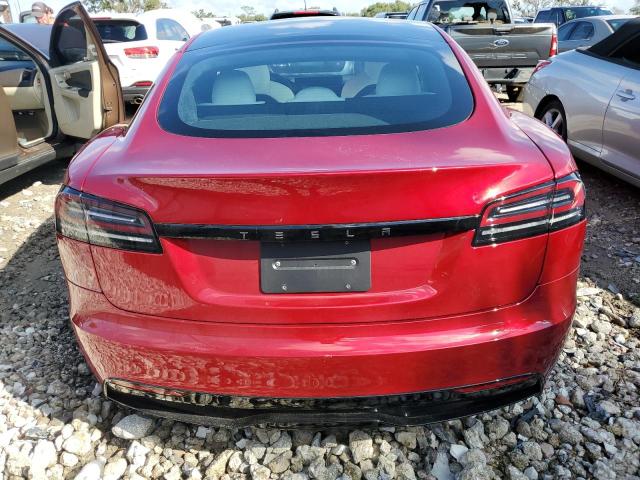 5YJSA1E56PF520196 - 2023 TESLA MODEL S RED photo 6