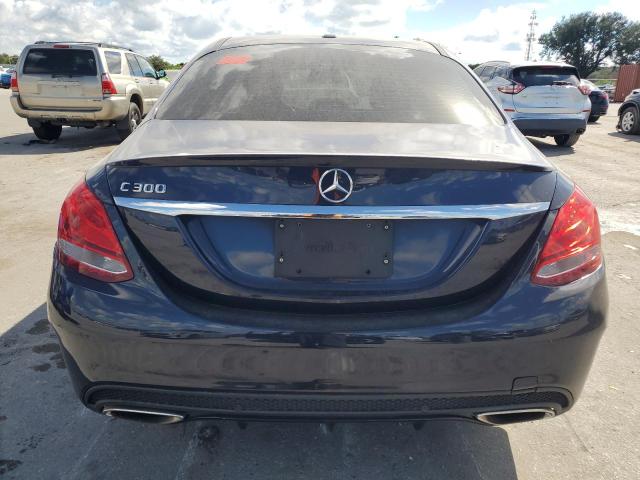 55SWF4JB6FU046053 - 2015 MERCEDES-BENZ C 300 BLUE photo 6