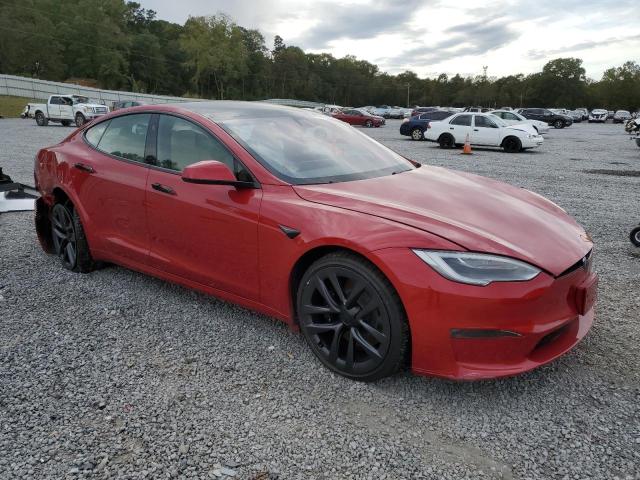 5YJSA1E52NF470622 - 2022 TESLA MODEL S RED photo 4
