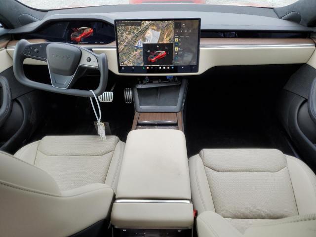 5YJSA1E52NF470622 - 2022 TESLA MODEL S RED photo 8