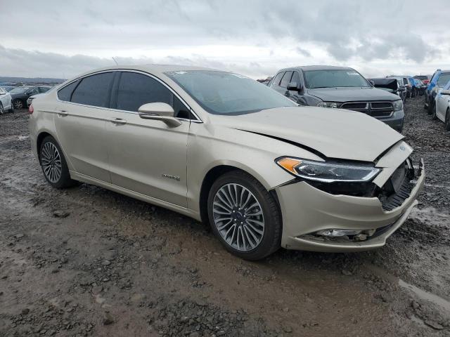 3FA6P0RU6HR374299 - 2017 FORD FUSION TITANIUM HEV GOLD photo 4